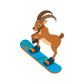 Turnbeutel Snowboard Steinbock